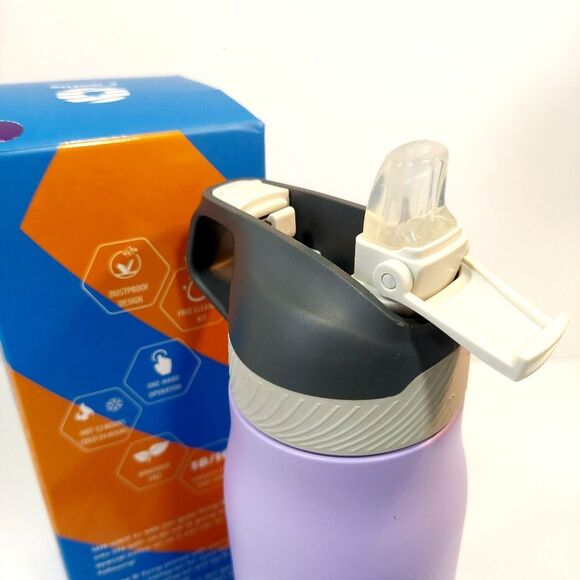 NIB FJSports 25oz Insulated Stainless Steel Sports Water Bottles (Pink & Purple) - Picture 9 of 11